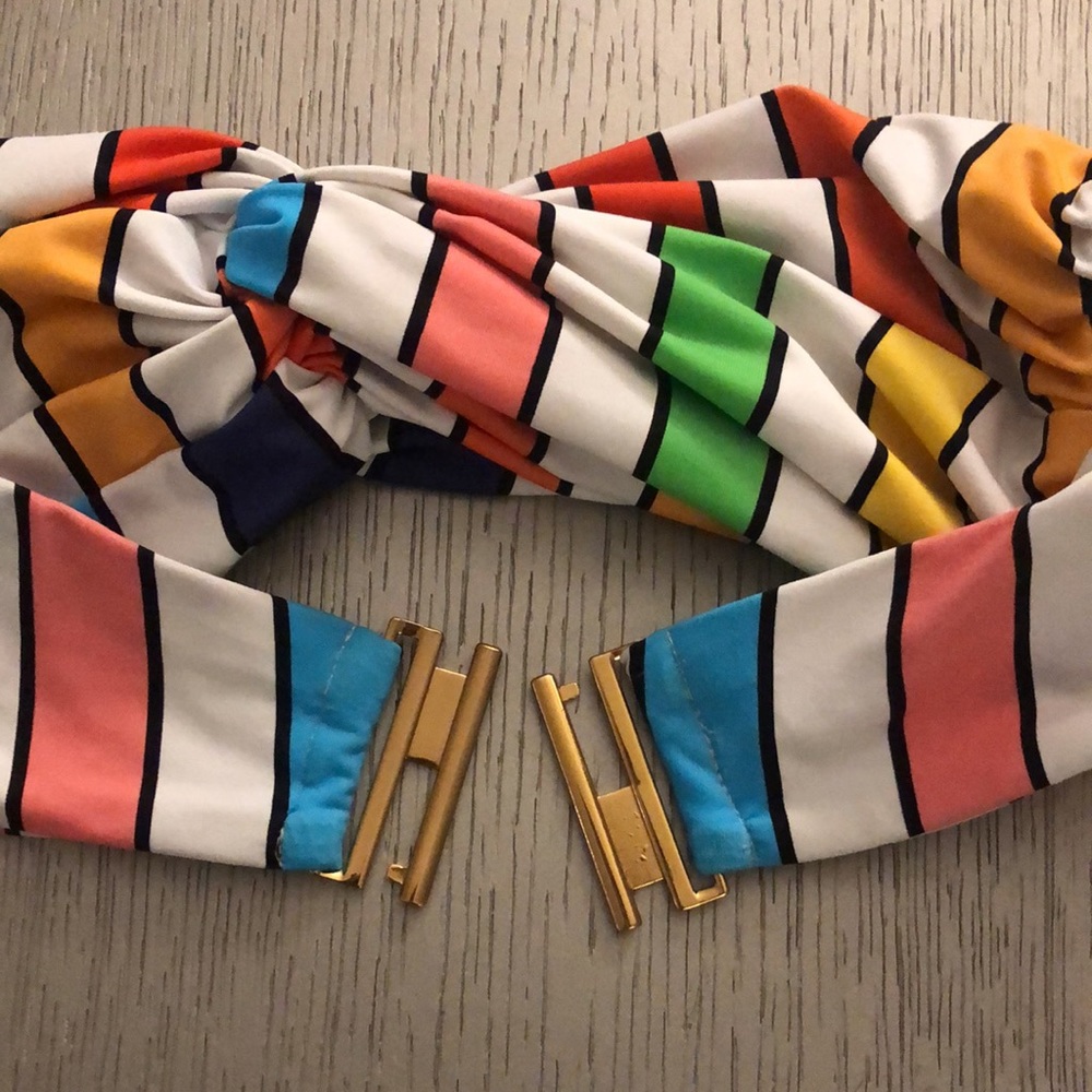 Caroline Constas Multicolor Striped Bikini Top - Picture 4 of 7